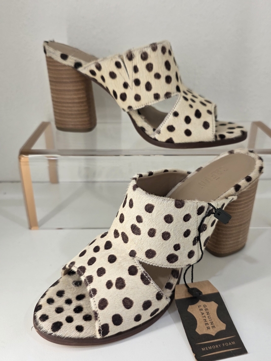 Crevo Shoes - Crevo NWT Spotted Calf Hair Mule Heels Size 7